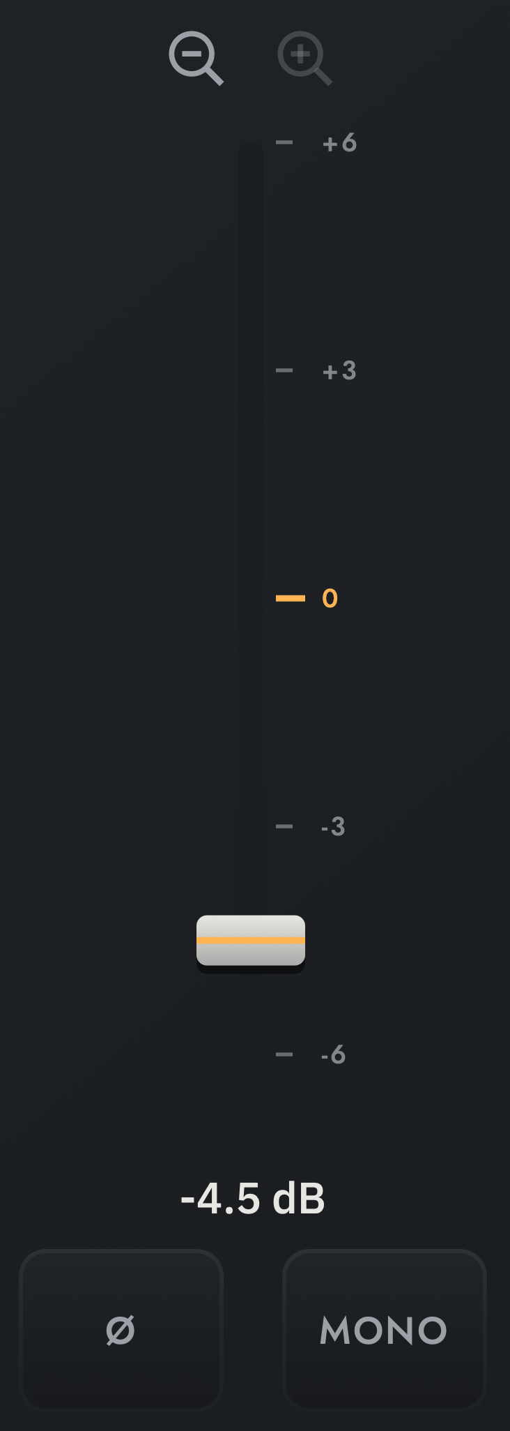 The fader and its zoom
