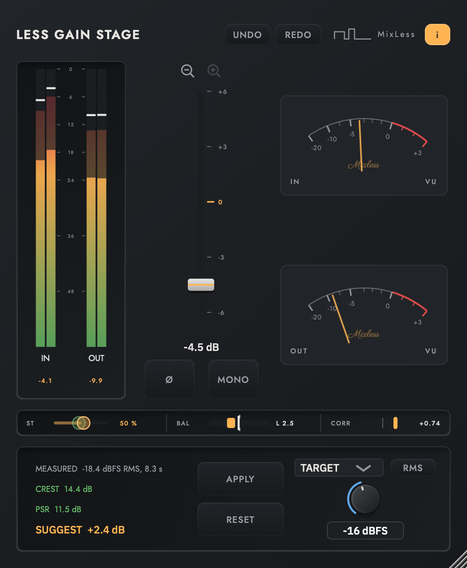 Less Gain Stage interface